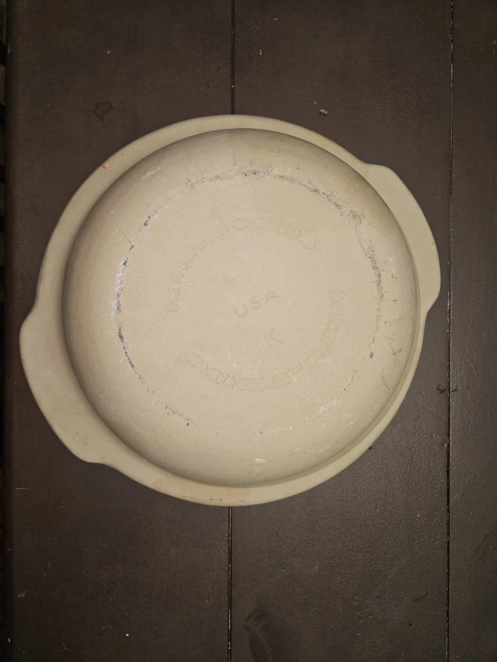Pampered Chef Large 12” Baking Stoneware Bowl Family Heritage Collection